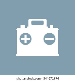 Car Battery Icon Vector flat design style