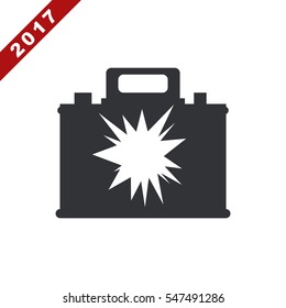 Car Battery Icon Vector flat design style