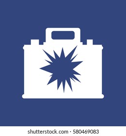 Car Battery Icon Vector flat design style