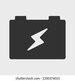 Car battery icon. Vector illustration.