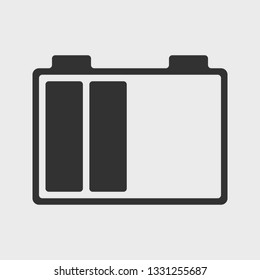 Car battery icon. Vector illustration.