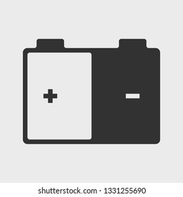 Car battery icon. Vector illustration.