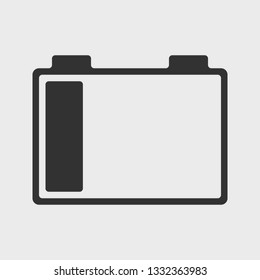 Car battery icon. Vector illustration.