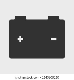 Car battery icon. Vector illustration.