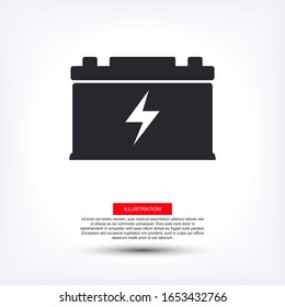 car battery icon.  Vector illustration. Eps 10 