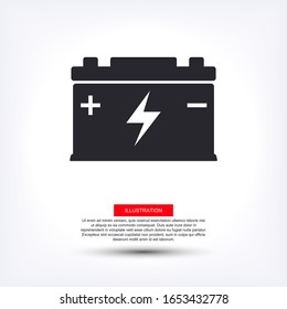 Icono de la batería de camión. Ilustración vectorial. Eps 10 