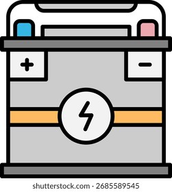 Ilustración vectorial del icono de la batería del coche