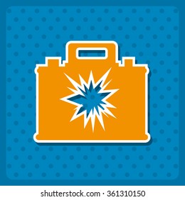 car battery Icon, vector illustration. Modern design. Flat design style