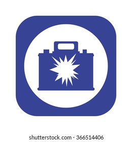 car battery Icon, vector illustration. Modern design. Flat design style