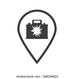 car battery Icon, vector illustration. Modern design. Flat design style