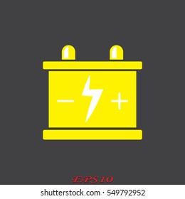 car battery, icon, vector illustration eps10