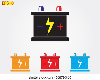 car battery, icon, vector illustration eps10