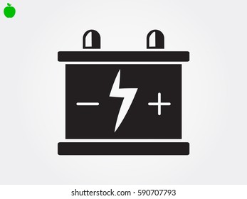 car battery, icon, vector illustration eps10