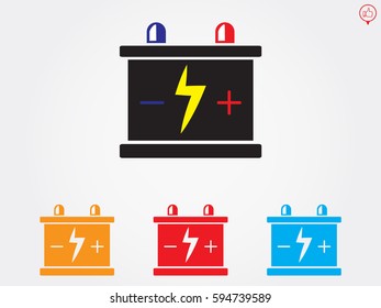 car battery, icon, vector illustration eps10