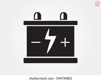 car battery, icon, vector illustration eps10