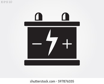 car battery, icon, vector illustration eps10