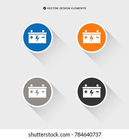 Car battery icon. Vector illustration