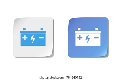 Car battery icon. Vector illustration