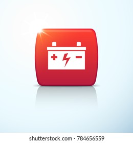 Car battery icon. Vector illustration