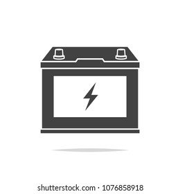 Car battery icon vector isolated