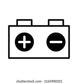 Car Battery Icon Vector On Trendy Design.