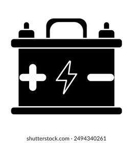 car battery icon vector on white background