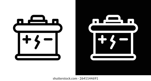 Car battery icon vector simple element illustration editable
