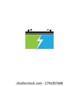 Diseño de la ilustración de la plantilla del vector de la batería del automóvil