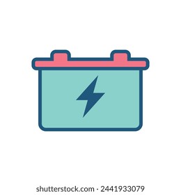 Car Battery Icon Vector Template Illustration Design