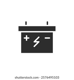 Car battery icon web design in vector