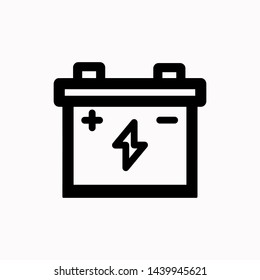 Car battery icon,vector illustration. Flat design style. vector car battery icon illustration isolated on White background, car battery icon Eps10. car battery icons graphic design vector symbols.