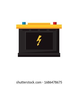 Car Battery Illustration Design Elements. Flat Icon