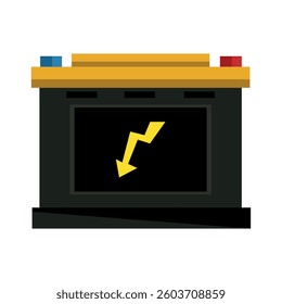 car battery illustration design elements flat.
