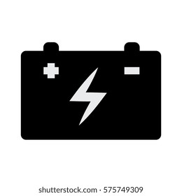 car battery isolated icon