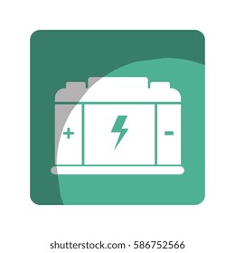 car battery isolated icon