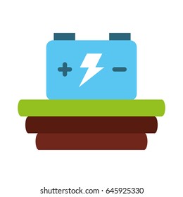 car battery isolated icon