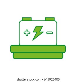 car battery isolated icon