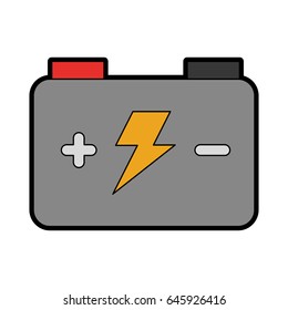 car battery isolated icon