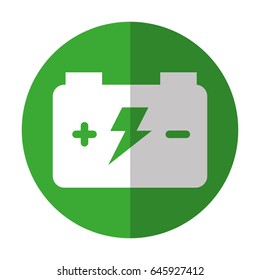 car battery isolated icon