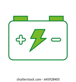 car battery isolated icon