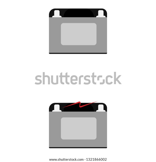 Car battery, isolated\
vector graphics