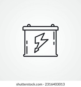 Symbol der Autobatterie-Linie. Autobatterie-Symbol