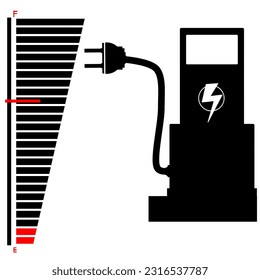 Car battery logo, mobile phone battery icon logo, charging phone icon logo, power or lightning power or electric power icon logo and hybrid car icon 
