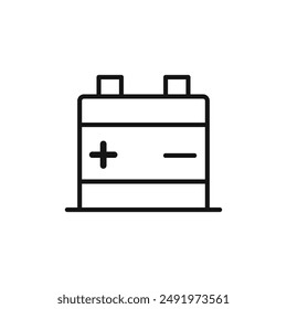 Car battery logo sign vector outline