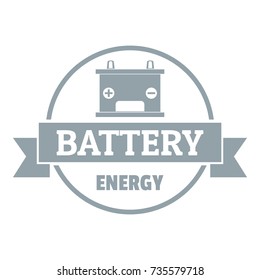 Car battery logo. Simple illustration of car battery vector logo for web