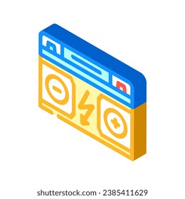 car battery mechanic isometric icon vector. car battery mechanic sign. isolated symbol illustration