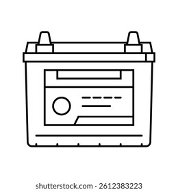 car battery mechanic line icon vector. car battery mechanic sign. isolated contour symbol black illustration