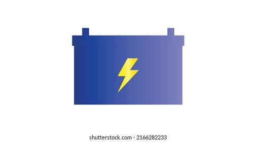 Automobil-Batterie, moderne, flache Vektorgrafik einzeln auf weißem Hintergrund. Autobatteriesymbol, Vektor eps10.