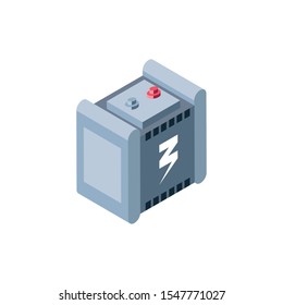 car battery on white background vector illustration design