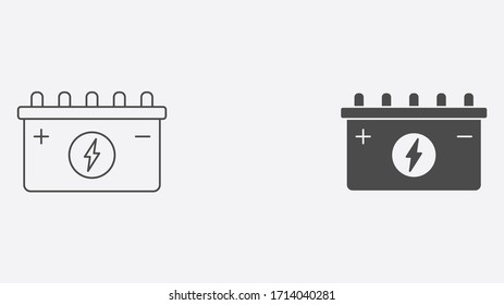 Symbol für die Umrisslinie des Autos und die gefüllte Vektorillustration